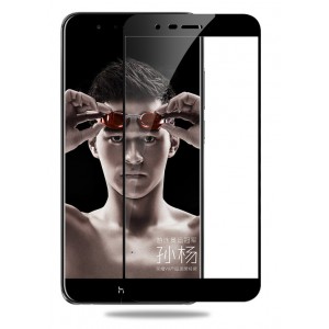 3D полноэкранное ультратонкое износоустойчивое сколостойкое олеофобное защитное стекло для Huawei Honor 8 Pro Черный