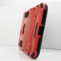 Двухкомпонентный силиконовый матовый непрозрачный чехол с поликарбонатными бампером и крышкой и встроенной ножкой-подставкой для Iphone 7 Plus/8 Plus, цвет Черный
