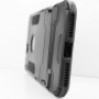 Двухкомпонентный силиконовый матовый непрозрачный чехол с поликарбонатными бампером и крышкой и встроенной ножкой-подставкой для Iphone 7 Plus/8 Plus, цвет Черный