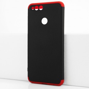 Двухкомпонентный сборный пластиковый матовый чехол для Huawei Honor 7X Красный