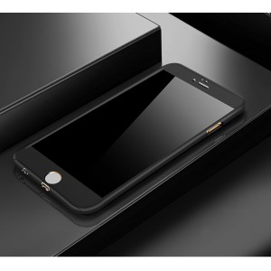 Двухкомпонентный сборный пластиковый матовый чехол для Iphone 6 Plus/6s Plus Черный