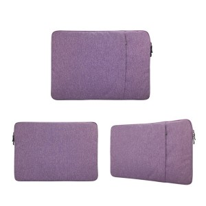 Чехол папка из влагостойкого текстиля с наружным карманом для ноутбуков 13-13.9 дюймов Фиолетовый