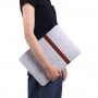Войлочный мешок с двумя внутренними карманами для ноутбуков 12-12.9 дюймов, цвет Белый
