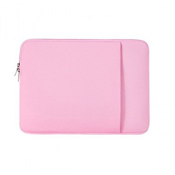 Чехол папка с наружным карманом для ноутбуков 13-13.9 дюймов Розовый