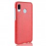 Чехол накладка текстурная отделка Кожа для Samsung Galaxy A40 , цвет Красный