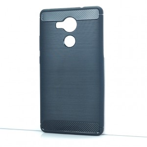 Силиконовый матовый непрозрачный чехол с текстурным покрытием Металлик для Huawei Mate 8 Синий