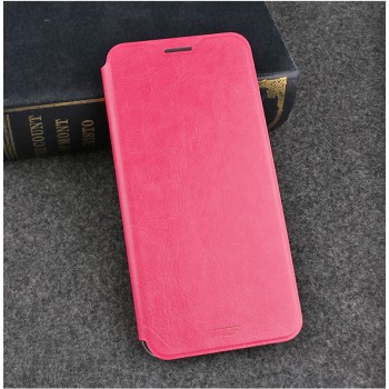 Чехол горизонтальная книжка подставка на силиконовой основе для Meizu M6s Розовый