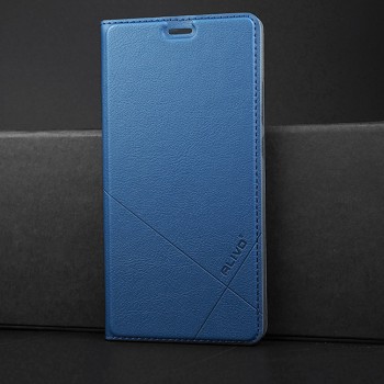 Чехол горизонтальная книжка подставка текстура Линии на пластиковой основе с отсеком для карт для Huawei P10 Plus Синий