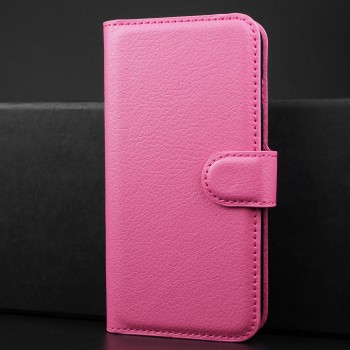 Чехол портмоне подставка на силиконовой основе с отсеком для карт на магнитной защелке для LG L90 Розовый