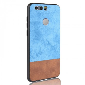 Силиконовый матовый непрозрачный чехол с текстурным покрытием Замша для Huawei Honor 8 Голубой