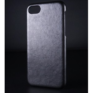 Чехол задняя накладка для Iphone 7 с текстурой кожи Черный