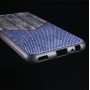 Силиконовый матовый непрозрачный чехол с поликарбонатной накладкой с текстурным покрытием Джинса/Дерево для Huawei P10, цвет Синий