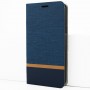 Флип чехол-книжка для LG K10 (2017) с текстурой ткани и функцией подставки, цвет Синий