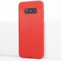 Силиконовый чехол накладка для Samsung Galaxy S8 с текстурой кожи, цвет Красный