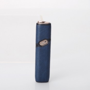 Противоударный силиконовый чехол с текстурным покрытием Кожа для IQOS 3 Multi Синий