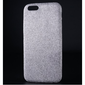 Пластиковый непрозрачный матовый чехол с тканевым покрытием для Iphone 6/6s Белый