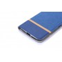 Чехол горизонтальная книжка подставка на силиконовой основе с тканевым покрытием для Samsung Galaxy M20