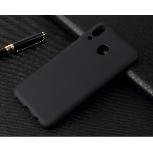 Силиконовый матовый непрозрачный чехол для Samsung Galaxy M20 , цвет Черный
