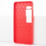 Чехол задняя накладка для Meizu Pro 7 с текстурой кожи, цвет Красный