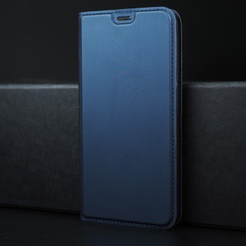 Чехол флип подставка на силиконовой основе с отсеком для карт для LG G6 Синий
