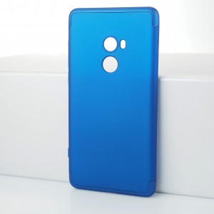 Двухкомпонентный сборный пластиковый матовый чехол для Xiaomi Mi Mix 2 Синий