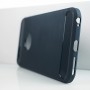 Силиконовый матовый непрозрачный чехол с текстурным покрытием Металлик для Iphone 6 Plus/6s Plus, цвет Синий