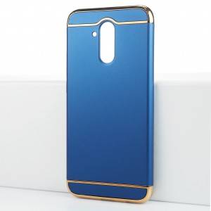 Двухкомпонентный сборный двухцветный пластиковый матовый чехол для Huawei Mate 20 Lite Синий