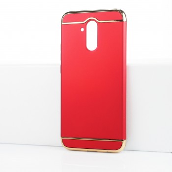 Двухкомпонентный сборный двухцветный пластиковый матовый чехол для Huawei Mate 20 Lite Красный
