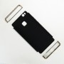 Двухкомпонентный сборный двухцветный пластиковый матовый чехол для Huawei P9 Lite, цвет Черный