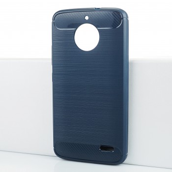Силиконовый матовый непрозрачный чехол с текстурным покрытием Металлик для Motorola Moto E4