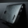 Глянцевый водоотталкивающий чехол портмоне подставка на силиконовой основе с отсеком для карт на магнитной защелке для LG K10 (2017), цвет Черный