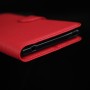 Чехол портмоне подставка на силиконовой основе с отсеком для карт на магнитной защелке для Sony Xperia T3, цвет Красный