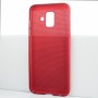 Пластиковый полупрозрачный матовый чехол текстура Точки с улучшенной защитой элементов корпуса для Samsung Galaxy A6, цвет Красный
