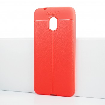 Чехол задняя накладка для Meizu M5s с текстурой кожи Красный