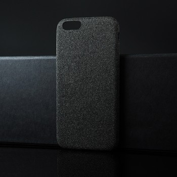 Пластиковый непрозрачный матовый чехол с тканевым покрытием для Iphone 6/6s Серый