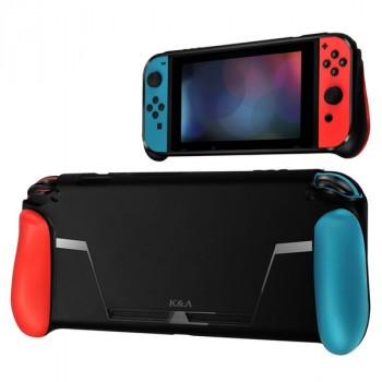 Эргономичный противоударный силиконовый чехол накладка со сменными насадками и отсеком для картриджей для Nintendo Switch
