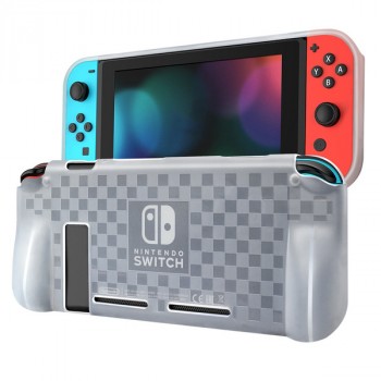 Эргономичный силиконовый матовый полупрозрачный чехол накладка текстура Клетка для Nintendo Switch
