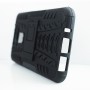 Противоударный двухкомпонентный силиконовый матовый непрозрачный чехол с поликарбонатными вставками экстрим защиты с встроенной ножкой-подставкой и текстурным покрытием Шина для ASUS ZenFone 3 Max ZC553KL, цвет Черный