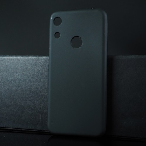 Силиконовый матовый полупрозрачный чехол для Huawei Y6 (2019)/Honor 8A, цвет Черный