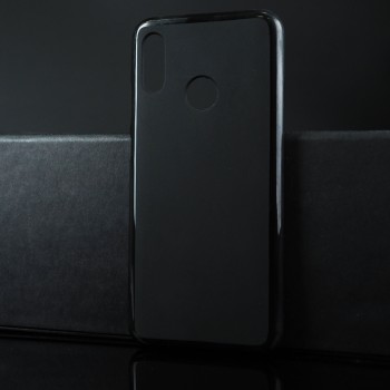 Силиконовый матовый полупрозрачный чехол для Huawei P Smart (2019)/Honor 10 Lite Черный