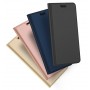 Чехол горизонтальная книжка подставка на силиконовой основе с отсеком для карт для Samsung Galaxy M20 , цвет Черный