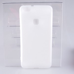 Силиконовый матовый полупрозрачный чехол для Huawei P10 Lite Белый