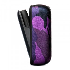 Противоударный чехол дизайн Камуфляж для IQOS 3 Фиолетовый