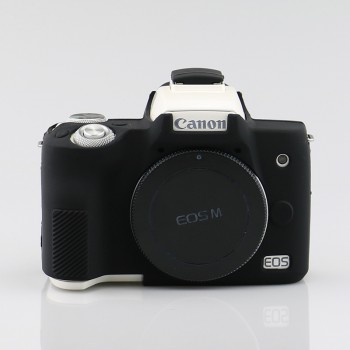 Силиконовый матовый нескользящий чехол для Canon EOS M50 Черный
