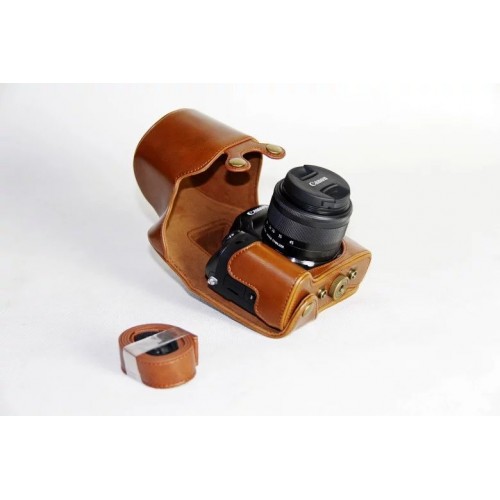 Жесткий защитный чехол-сумка текстура Кожа для Canon EOS M6