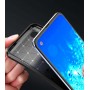 Силиконовый матовый непрозрачный чехол с текстурным покрытием Карбон для Motorola One Action , цвет Черный