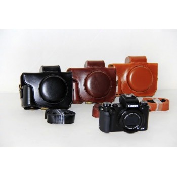 Жесткий защитный чехол-сумка текстура Кожа для Canon PowerShot G5 X Mark II