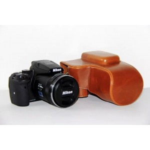 Жесткий защитный чехол-сумка текстура Кожа для Nikon P900