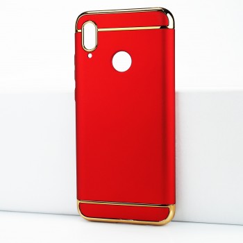 Двухкомпонентный сборный двухцветный пластиковый матовый чехол для Huawei P Smart (2019) Красный