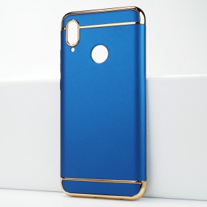 Двухкомпонентный сборный двухцветный пластиковый матовый чехол для Huawei P Smart (2019) Синий
